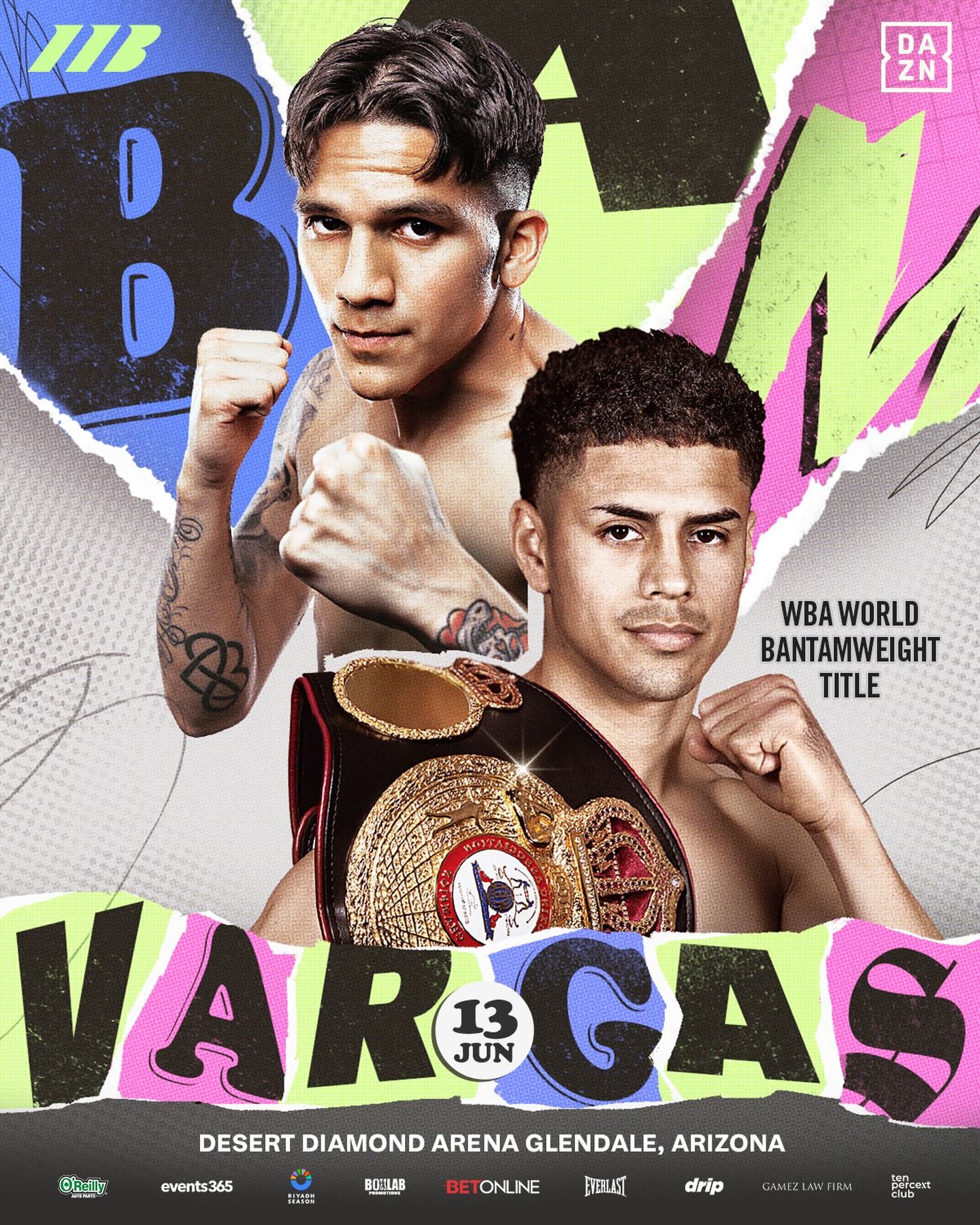 Bam makes the move 🚀

WBA World Bantamweight holder @antoniovargas777 welcomes two-division Unified World Champion @210bam to 118lbs 🔥 

#BamVargas lands at the @ddarenaaz, June 13 👊 @daznboxing