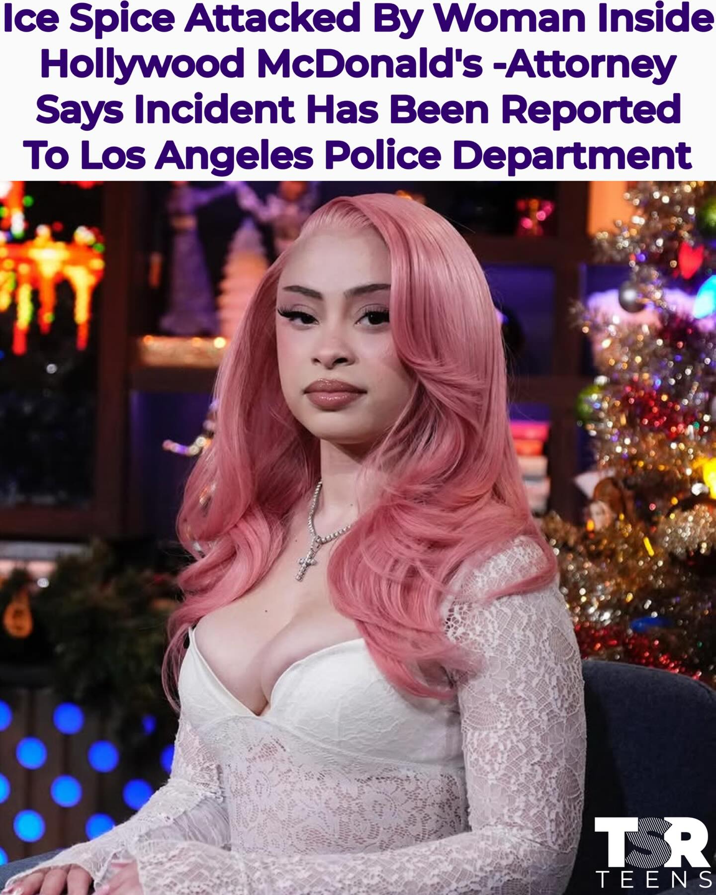 TSR Staff China! @China_lovelace
__________________________________
#TeaMates, #IceSpice was assaulted by a woman in a Hollywood McDonald’s. Security footage obtained from @tmz_tv shows the rapper sitting inside the restaurant with another woman early Wednesday morning.
__________________________________
According to reports, security footage shows Ice Spice sitting in a booth with a friend when a woman suddenly approached their table. The woman allegedly tried to convince Ice Spice’s friend to move over so she could sit with them, but the rapper and her friend weren’t feeling it. Ice Spice pointed toward the door, signaling for the woman to leave.
__________________________________
Things then escalated when the woman swung at the rapper. The video shows the woman’s friend quickly pulling her away, while Ice Spice jumped up and began chasing them. Outside the restaurant, Ice Spice was captured picking up a phone that belonged to someone, while the woman who confronted her was present.
__________________________________
Ice later smashed the phone during the heated exchange. The situation didn’t end there. Another clip shows the group arguing while crossing the street, where the woman allegedly threw another punch, leading to a brief scuffle.
__________________________________
Ice Spice’s attorney, Bradford Cohen, said the attack was unprovoked and confirmed it has been reported to the Los Angeles Police Department. He also says they plan to pursue legal action against those involved and are exploring whether the location could be held responsible for allegedly lacking proper security. ✍🏽: #TSRStaffAS (📸: gettyimages)