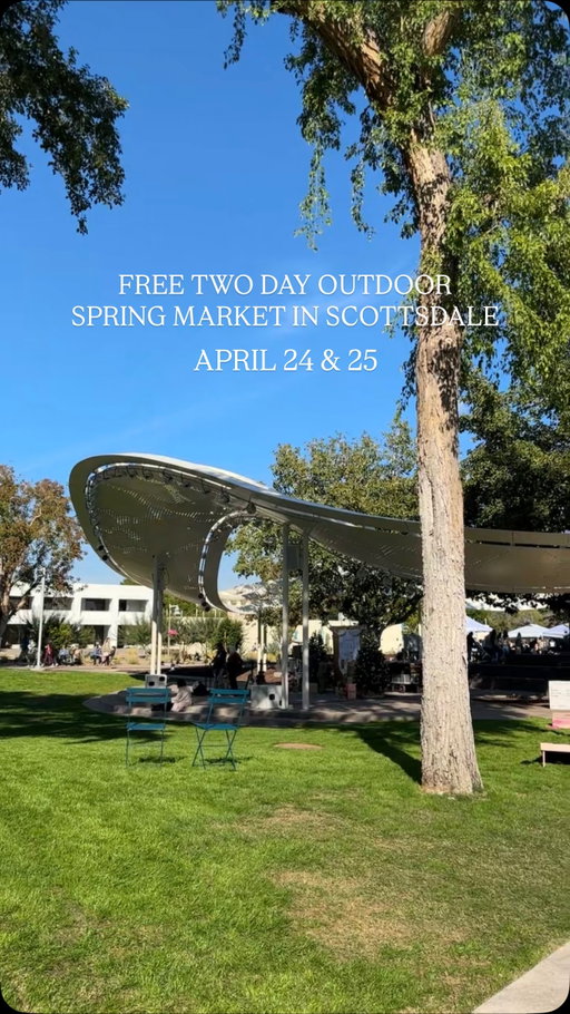 DATE CORRECTION: 25 & 26th ✨ 
@merchantilemarket Spring Soirée is back this April!! ✨

WHEN:
SAT. 4/25: 10am-5pm
SUN. 4/26: 10am-4pm

📍 Scottsdale Civic Center

-Shop 150 local vendors!
-Listen to live music + DJ
-Enjoy specialty food, drink + sweets
-Adult beverages
-Permanent Jewelry 
-Piercings + Tattoos
-Cute photo-op backdrop
-Giveways and more!

For the kiddos:
-FREE Kids Crafts
-FREE Face Painting 
-Character Appearances

PLUS, NEW this market: grab the Merchantile Insider Tote: Market Exclusives — a limited release filled with a free @brightsidecafe.az drink ☕, a custom cactus keychain 🌵, and $200+ in exclusive offers from your favorite vendors!⭐️

✨ All offers are designed to be used at the market (and some online), and totes will be picked up in person at the event. Shop yours now at merchantilemarket.com (only 200 available!) 

🎟️Kindly drop off a FULL SIZED toiletry item at our info booth for @hopewomenscenter & receive an extra ticket for their raffle basket!