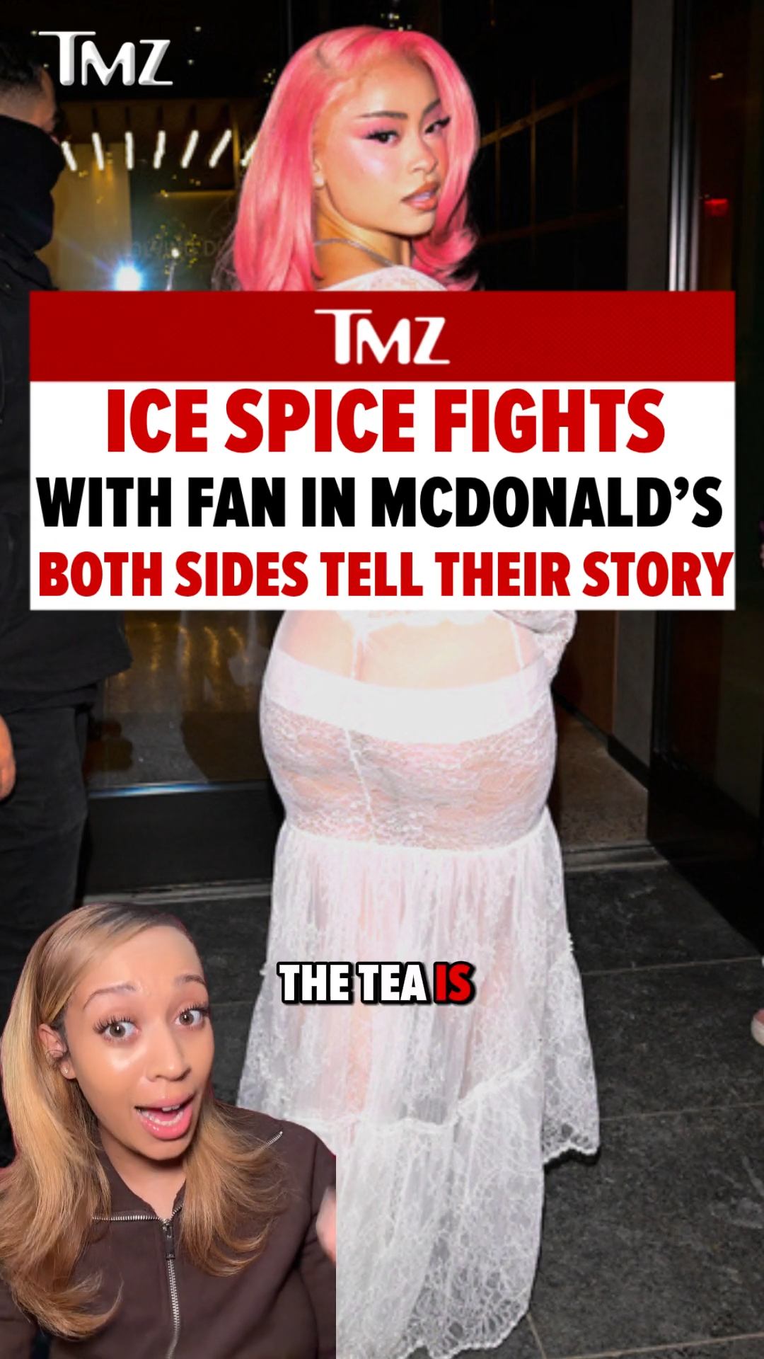 Ice Spice was slapped by a fan inside a Hollywood McDonald’s, and it was all caught on video. We spoke to both the fan and Ice Spice’s attorney, and they tell very different sides of what happened. 👀

📸: Getty

🖋️: @karahxlynn