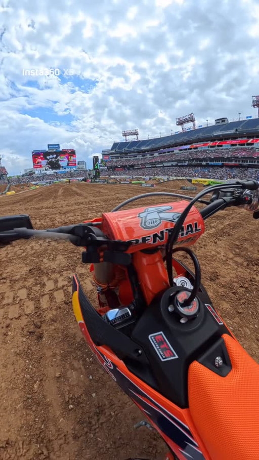 Ready for some more of this here in Cleveland 🏁 @insta360motorcycling @supercrosslive