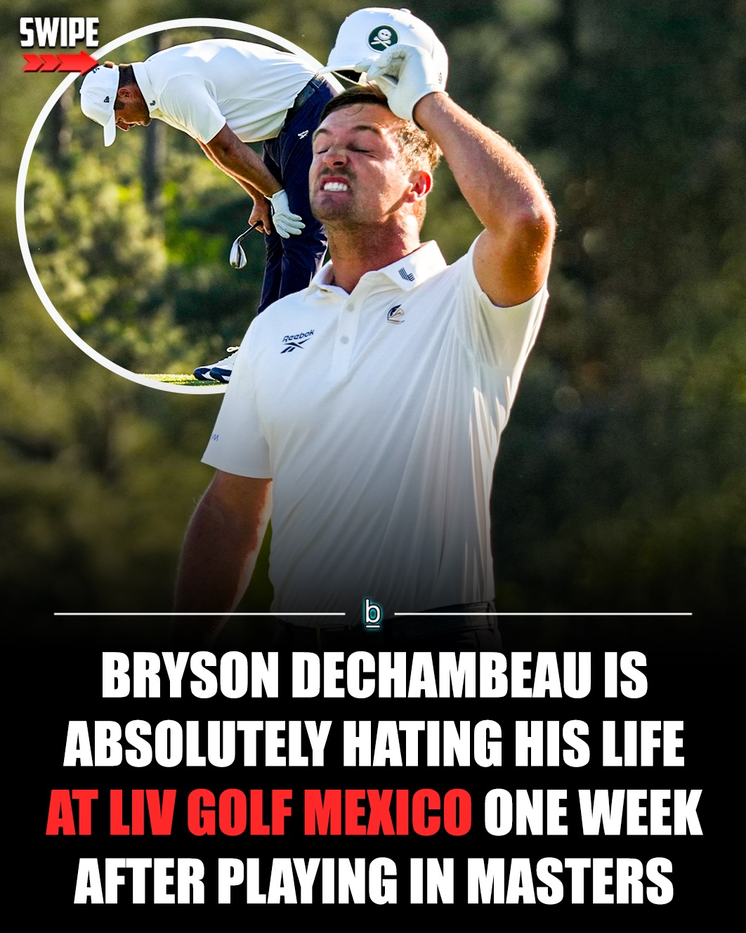 One week ago, Bryson DeChambeau was playing in perhaps the most pristine conditions that a golfer could ever ask for at Augusta National Golf Club in The Masters. ⛳️

Sure, things didn’t exactly go according to plan for DeChambeau. He missed the cut and threw a temper tantrum in the process. But one week later, at LIV Golf Mexico, it appears that life has already gotten much, much worse.

Not only is LIV Golf reportedly on the verge of shutting down entirely, but DeChambeau is left hacking it around a Club de Golf Chapultepec course that he very clearly does not feel is up to his standards. 😬

Instagram user @Perisgolf posted a video of DeChambeau playing the 574-yard, par-5 16th hole during his opening round on Thursday.

Unfortunately for DeChambeau, things didn’t go according to plan. 👎

After hitting his drive into the left rough, DeChambeau tried and failed to hit an iron into the green, missing left into a greenside bunker. He then sent his bunker shot flying entirely over the green into the rough on the other side. 🤦‍♂️

That’s when things really got messy.

DeChambeau can be seen complaining about his lie, saying, “You’ve got destroyed grass. Oh, this is rough? Definitely good to see,” before calling over a rules official.

“Guys, this is what we’re playing on, apparently,” he then says before the rules official arrives and tells him that he has to play the shot as it lies. 🤷‍♂️

Eventually, DeChambeau managed to get up and down and save par. But he finished the day with an even par score of 71, nine shots behind leader Carlos Perez.

Right now, DeChambeau is probably wishing for an immediate LIV Golf shutdown. Perhaps it would offer him a path back to the PGA Tour, much like Brooks Koepka. ⛳️

Although the odds are he’d be left standing on the sidelines for the rest of the season, wondering why he didn’t just stay with the PGA Tour when he had the chance.

Follow 👉 @brobible for all things “dude” 😎 

#golf #golfing #men #dudes #bros