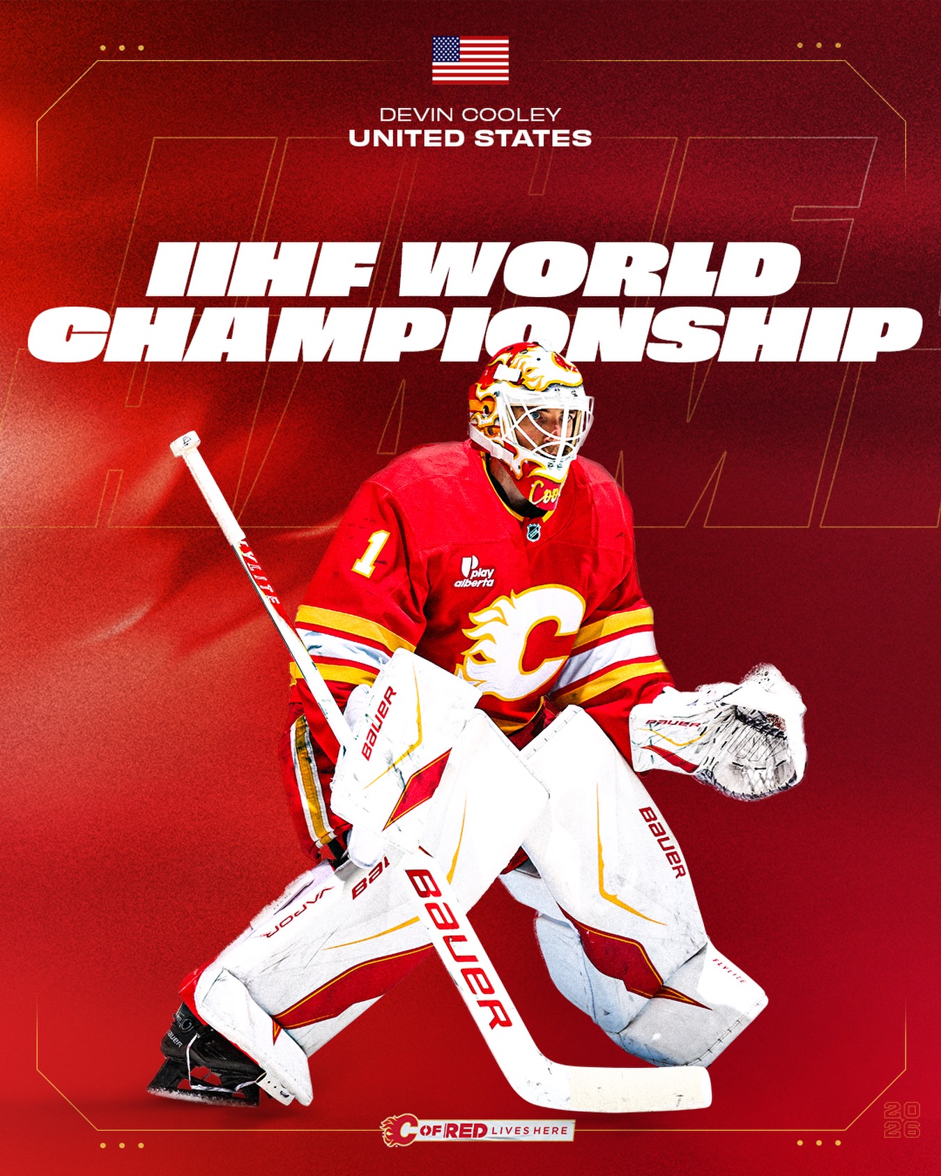 Too Cool! Devin Cooley will suit up for the USA at the 2026 IIHF Men’s World Championship!