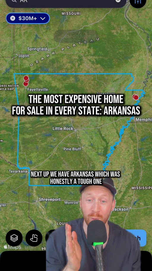 Arkansas’ most expensive home for sale 

Listing: @rrhudson7 

I do not own any of these photos shown, nor do I have any relationship or agreement with the listing agent or seller (unless stated) I simply make videos on homes I find interesting and cool for the sake of reporting. If you’d like me to tag you or take down any post for any reason I have no problem doing so. thank you :) 

#mansions #house #homedecor #realestate #mansion