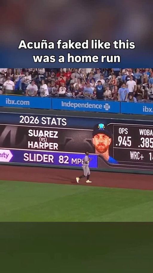 Ronald Acuña Jr. had Phillies fans thinking Bryce put this in the upper deck