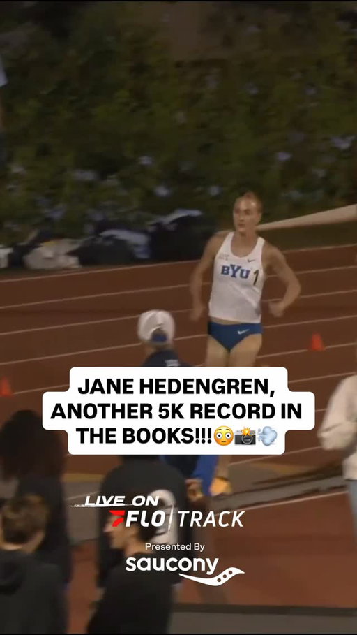 JANE HEDENGREN, QUEEN OF THE 5K 👑👏

Jane Hedengren wins the women’s 5000m invite in 14:50.50, breaking the collegiate record in her first collegiate outdoor 5000m 🤩

The freshman now holds both the indoor and outdoor collegiate records after another dominant performance at Bryan Clay 🤯

#CollegeTF and #BryanClay coverage presented by @saucony