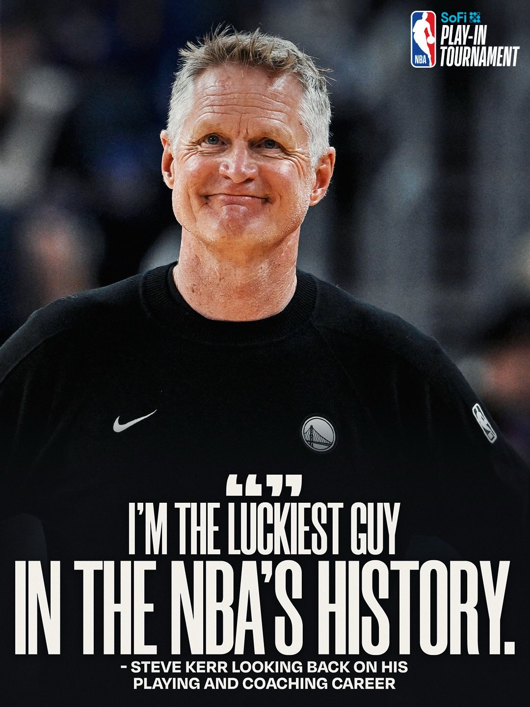 @warriors Head Coach Steve Kerr reflects on his special NBA journey thus far 🎙️