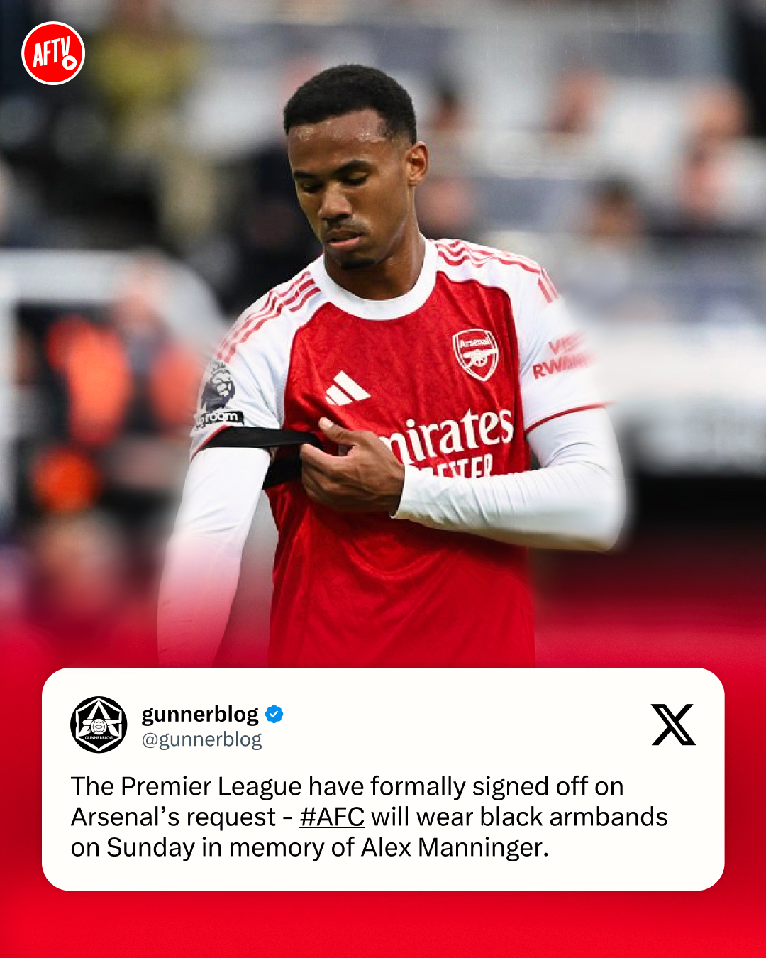 The Premier League has formally approved Arsenal’s request to honor their former goalkeeper, Alex Manninger, following his recent passing. 🕊️ 

Once a Gunner, always a Gunner. ✊