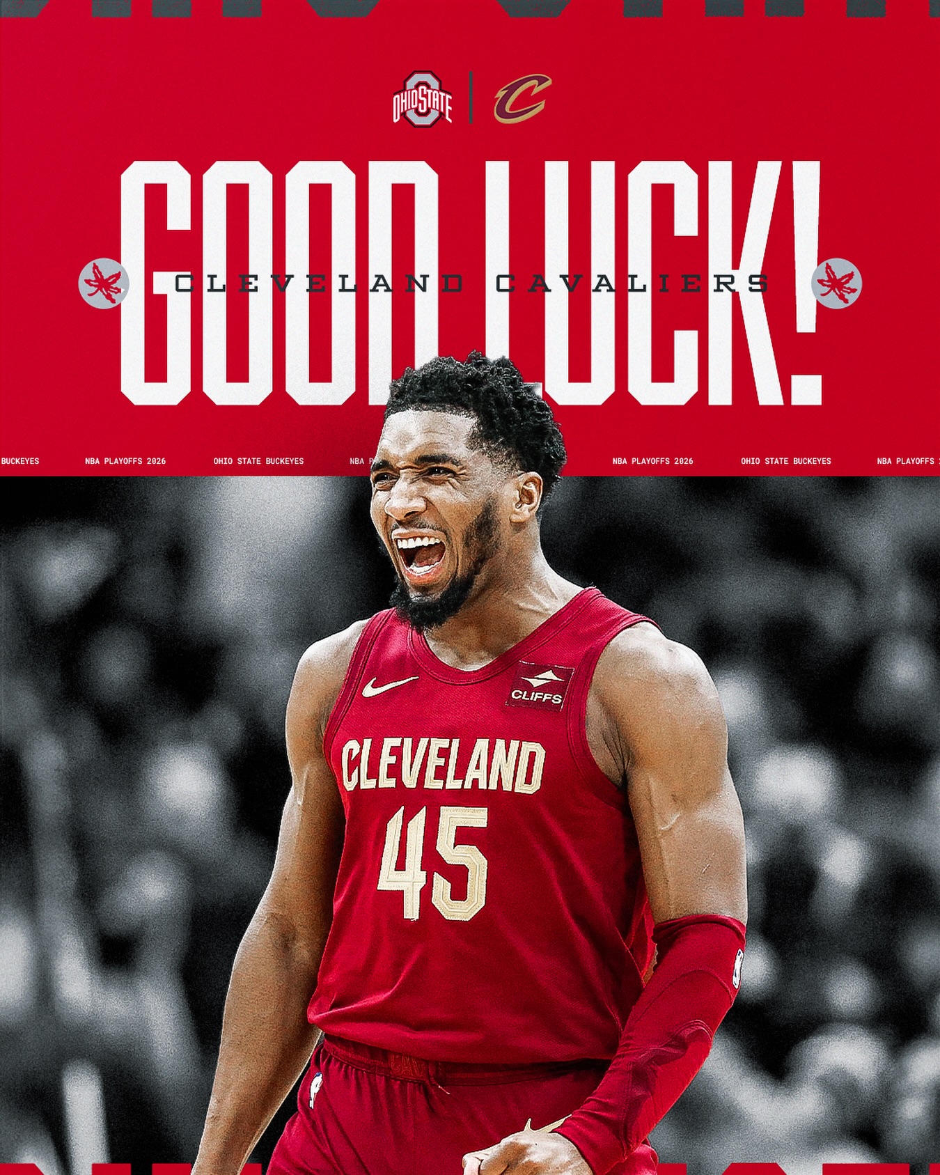 Good luck to our friends in Cleveland this @nba playoffs ‼️

#GoBucks | #LetEmKnow