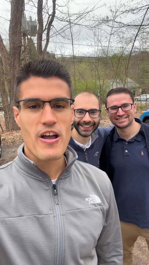 Yo we’ve got the big three back on campus for Matt’s bachelor weekend…Matt’s about to be locked in for life…in a great way, the best way possible…we’re locked in…yo shoutout Liz let’s go!!!
