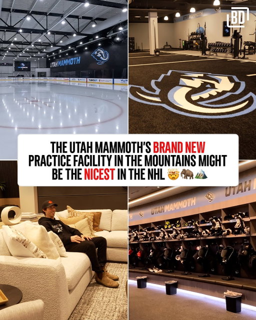The @utahmammoth’s brand new practice facility in the mountains is UNBELIEVABLE 🤯🔥🦣
.
The full tour of arguably the NHL’s nicest practice arena is now available on our YouTube channel 👀▶️