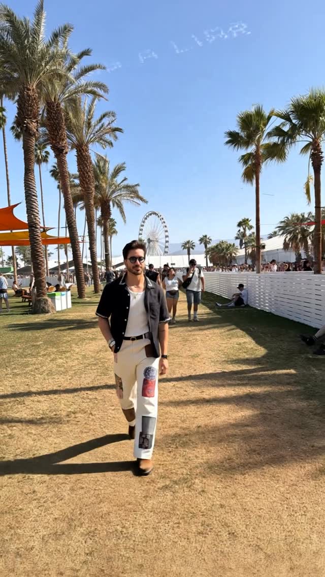 Took a quick break from New York City for some needed desert sun. Coachella day one wrapped 🎡