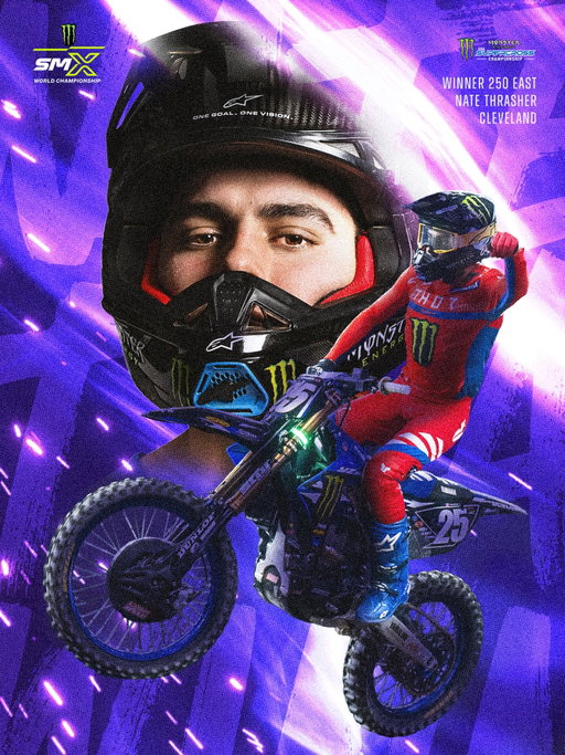 @NateThrasher25 proves consistency pays! 

HE WINS TONIGHT IN CLEVELAND 🏆

#SupercrossLIVE #SMX #Yamaha