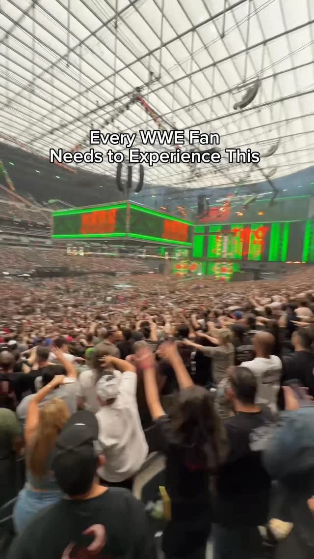 WRESTLEMANIA INSIDE ALLEGIANT STADIUM LAS VEGAS IS LIVE IT’S JUST ME UCE @allegiantstadium @wwe