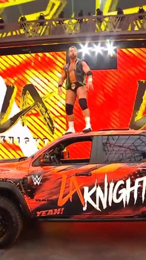 @reallaknight pulling up to #WrestleMania in @ramtrucks 😎🔥

The FIRST HOUR of #WrestleMania is LIVE RIGHT NOW on ESPN2!