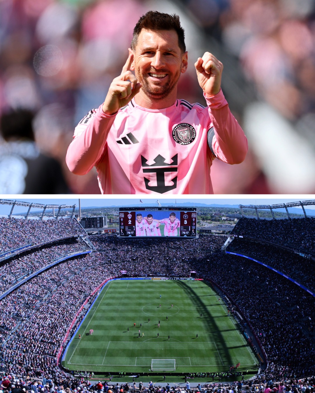 Lionel Messi scored two goals including the winner against Colorado Rapids in front of over 75,000 fans in Denver 🏟️