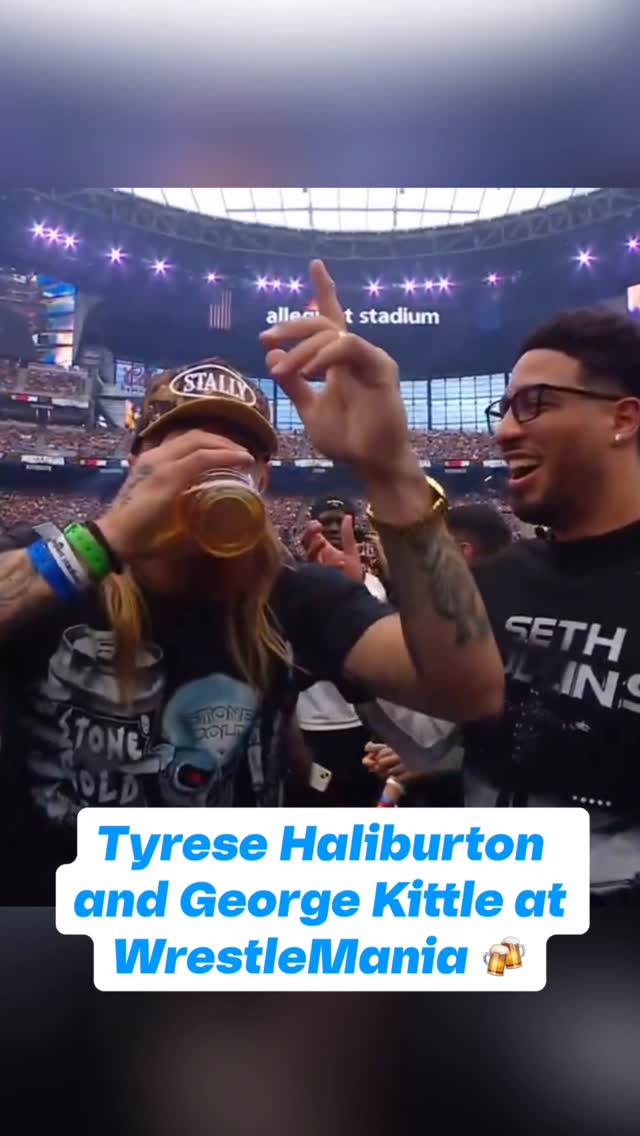 George Kittle stole Tyrese Haliburtons drink😂😂

Via @espn | #WWE | #wrestlemania | #NFL | #NBA