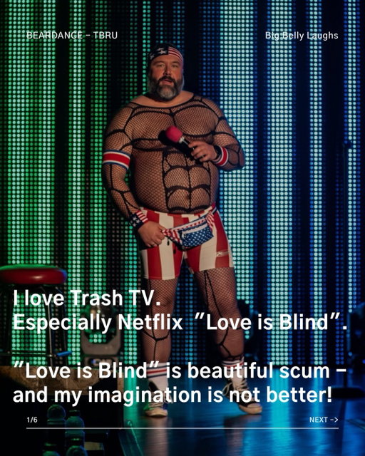 Picture this: Love is Blind — Bear Edition 🐻

This is exactly the kind of chaos
I’m still stealing Netflix for.

See it live tomorrow at Sunday Night Funnies.

📍 Grand Rapids
🕖 7PM — Free Show

All info: www.alfonsmueller.com (link in bio)
All Images by @beardance / @felixiefoto 

#standupcomedy #grandrapids #tbru #comedy #bearsofinstagram