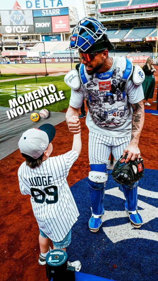 Un momento inolvidable entre Thiago y @jcescarra 🥹⚾️