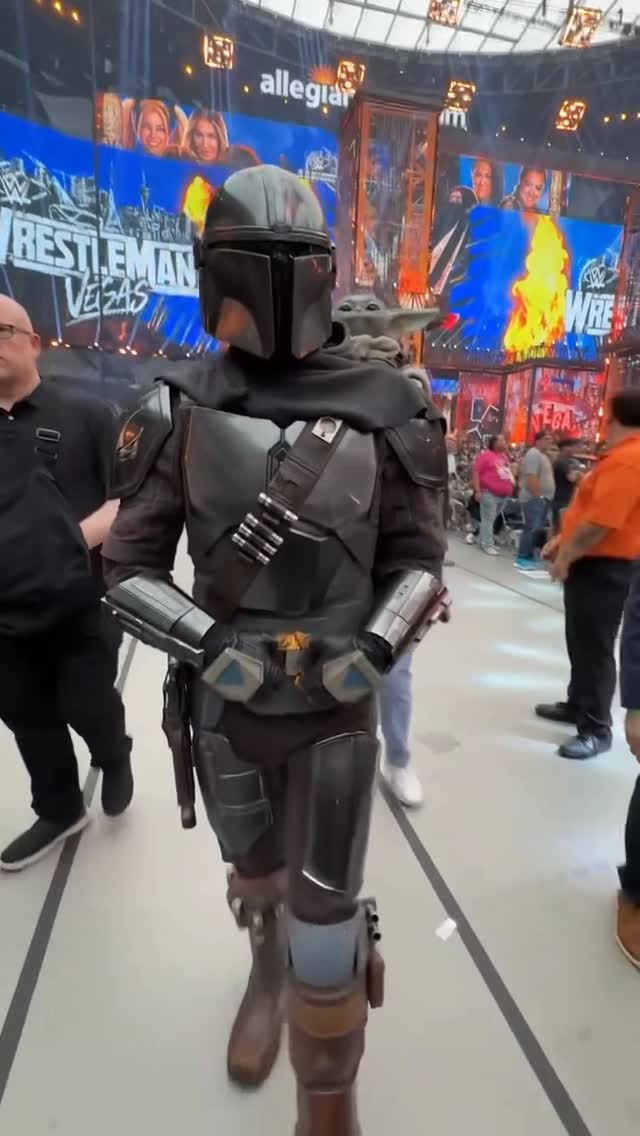 You never know who you’ll run into at WrestleMania.

Tap the link in our bio to get tickets to experience Star Wars: The Mandalorian and Grogu only in theaters and IMAX May 22.