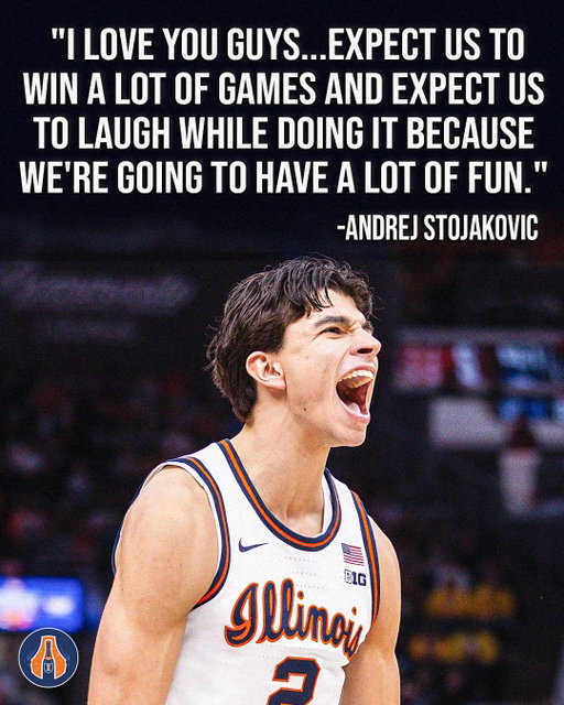 Andrej Stojakovic has decided to return to Champaign and had a special message on his Instagram Live 👀🔥 #Illini