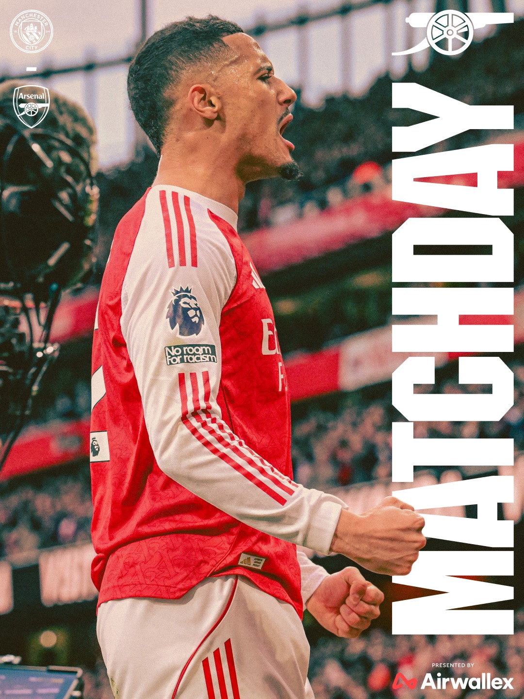 🔴 𝗠𝗔𝗧𝗖𝗛𝘿𝘼𝙔 ⚪️⁣
⁣
🆚 Manchester City⁣
🕟 4.30pm (UK)⁣
🏆 Premier League⁣
🏟️ Etihad Stadium⁣
⁣
🤝 @airwallex
