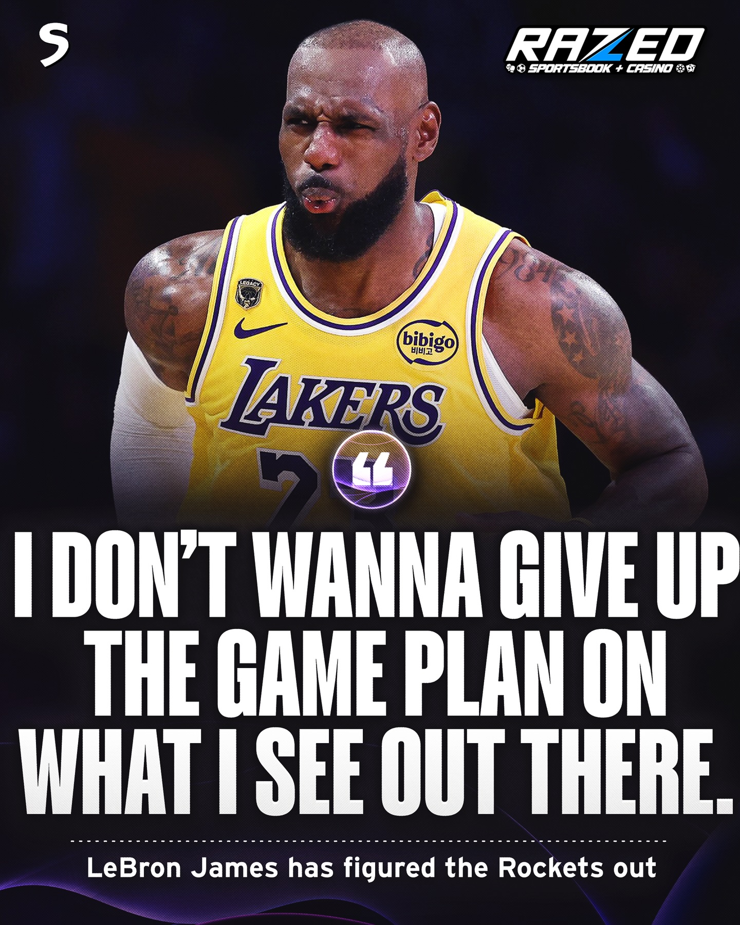 LeBron James has a game plan for the Rockets this series 👀🔒