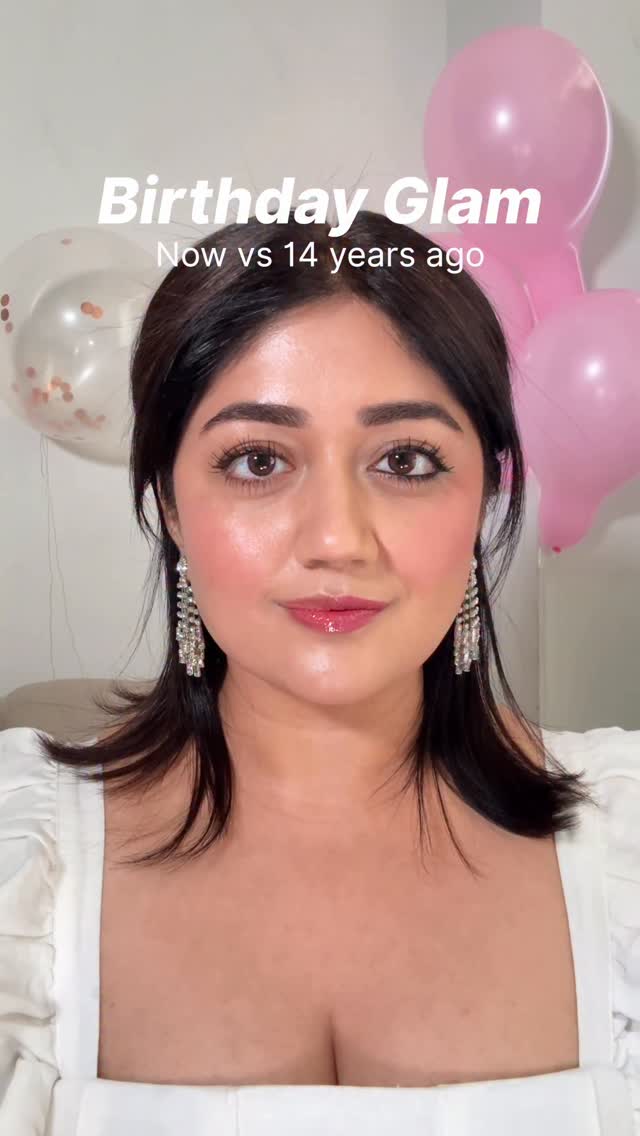 Nykaa turns 14, so I had to do a birthday glam then vs now 💖
14 years ago: bold kajal, matte base, full glam.
Now: fresh skin, glow, and a softer finish.

Shop your favourite beauty must-haves at the Nykaa Birthday Sale, with up to 60% off + exciting free gifts on orders. Shop on Nykaa. @nykaa

Comment “link” and I’ll send you the product links.

#NykaaTurns14 #NykaaBirthdaySale #ThenVsNow #MakeupTransformation #BirthdayGlam