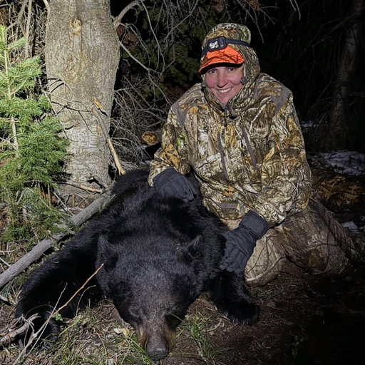 Big bear down!🐻 It’s been 3 years since I shot my first bear. I was happy to get a quick, clean shot on this one last night. Fell over and perished just a few feet away. 

For the inevitable hunting hate: this was a far more humane way to go than what nature would give. ✌🏼 

280 lbs, gutted. Southern Wyoming.