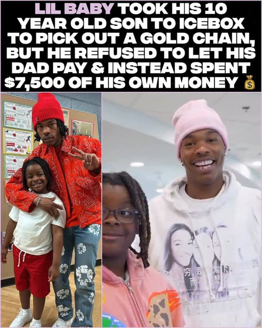 #LilBaby took his 10-year-old son to Icebox to pick out a gold chain, but Jason refused to let his dad pay and instead spent $7,500 of his own money on it 👀💸! #Viral #Explore #Explorepage #Trending