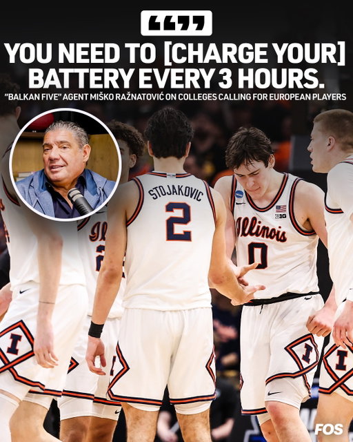 Nikola Jokic’s agent—Miško Ražnatović—who also reps four of Illinois’s “Balkan Five,” tells FOS the interest from college programs has never been higher.

“You need to charge your battery every three hours,” Ražnatović says of the nonstop calls.