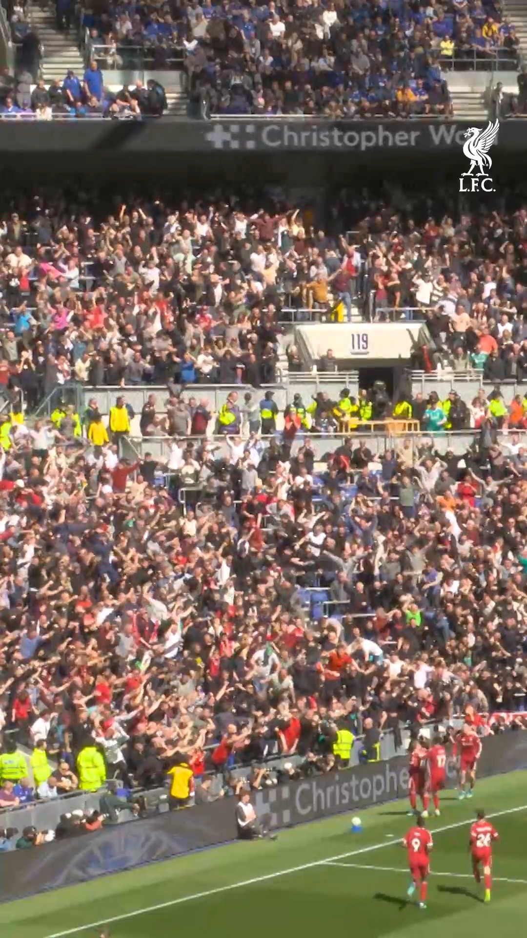 The pass from Cody and the finish from Mo 😮‍💨 The first Merseyside derby goal at the Hill Dickinson Stadium 🔴