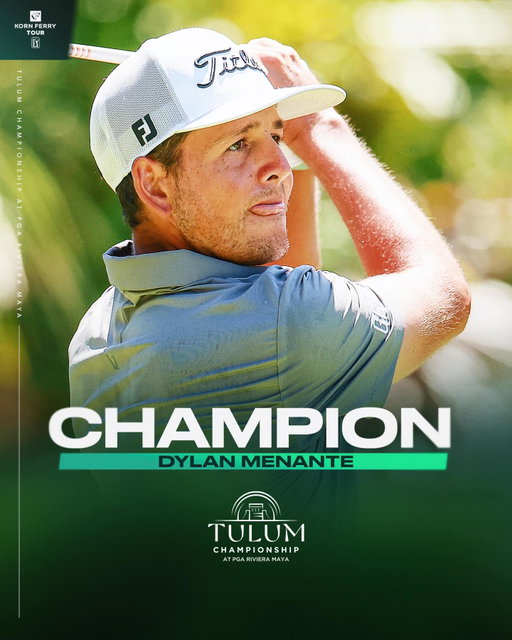 Menante magic in Mexico 🏆🇲🇽
Dylan Menante wins the Tulum Championship at PGA Riviera Maya for his first professional victory!