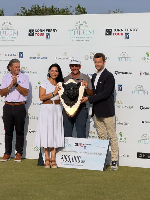 🏆 ¡Ya tenemos campeón en el Tulum Championship at PGA Riviera Maya!

Dylan Menante se coronó ganador tras una gran semana de competencia en uno de los escenarios más espectaculares del golf en México: la Riviera Maya. ⛳🌴

Con talento, precisión y sangre fría en los momentos clave, Menante levantó el trofeo y se lleva el título de esta edición del torneo.

Gracias a todos los jugadores, aficionados y patrocinadores por hacer de esta semana una experiencia inolvidable. ¡Nos vemos en la próxima edición! ✨🏆

#TulumChampionship #PGARivieraMaya #DylanMenante #GolfMexico #RivieraMaya Champion RoadToSuccess