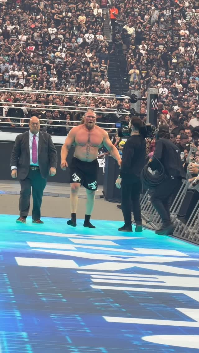 Brock Lesnar retires and says bye for the final time #wwe #wrestlemania42 #wweple