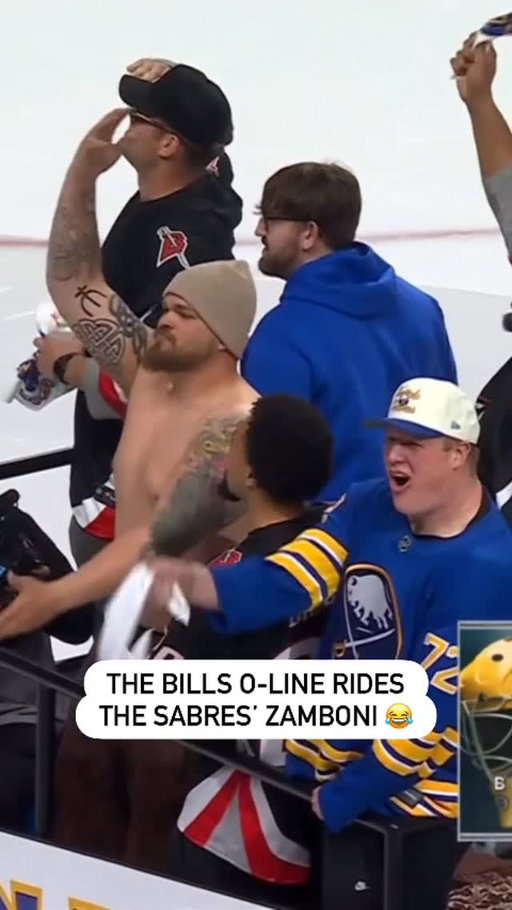 The Bills O-line getting in on the #StanleyCup Playoff fun in Buffalo 😅