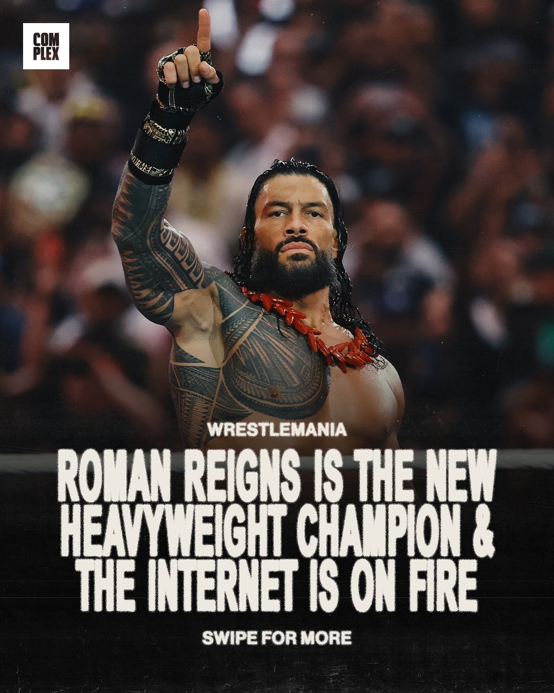 Gonna tell my kids about that main event, the Roman Reigns era is at an all time high 😮‍💨

LINK IN BIO to shop WWE collection on @complex