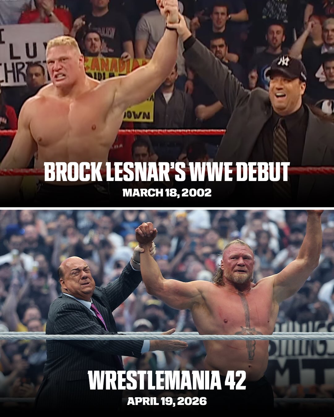 What a run for Brock Lesnar & Paul Heyman 👏

More than two decades together in the WWE 🤝 #WrestleMania