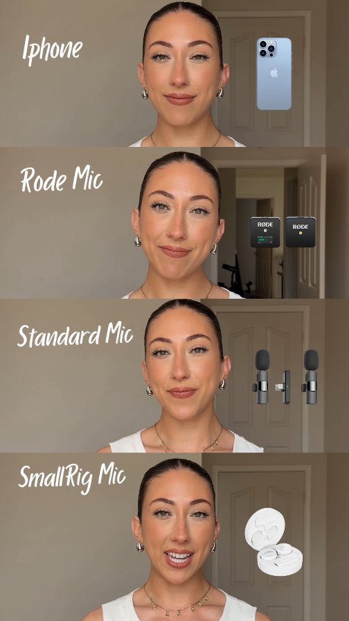 Let’s put some of the most commonly used microphones to the test 🎤

@rodemic Wireless Go - $185
@smallrig.global - $89.99
Mini Mic Pro - $24.99

I use the Rode Wireless Go mic for my YouTube videos, and I’ve used it for social media in the past too. But after getting my new phone, I don’t have the adapter for it right now.

So as a replacement, I’ve been using the Small Rig mic I found on TikTok Shop… and honestly, I’ve been loving it.

Curious which one you’d choose? Let me know in the comments.

Comment “microphones” and I’ll send you a link to shop all three.
