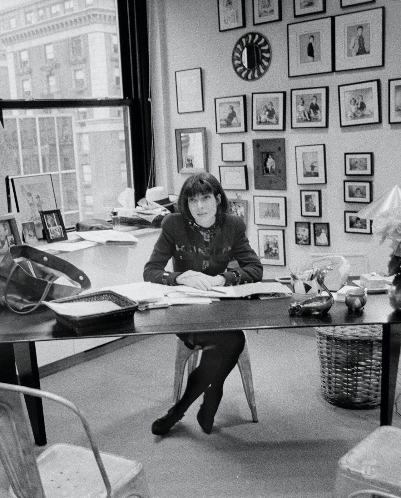 In honor of The Devil Wears Prada 2 global premiere today, here’s Anna Wintour in her office in 1992 photographed for the NYT