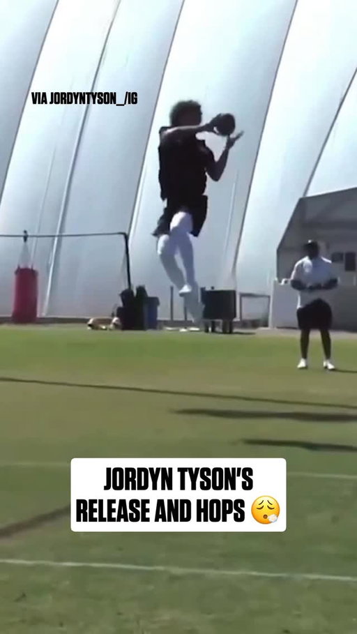 Top Draft prospect @jordyntyson_ was flying 🐰 (via @jordyntyson_)
