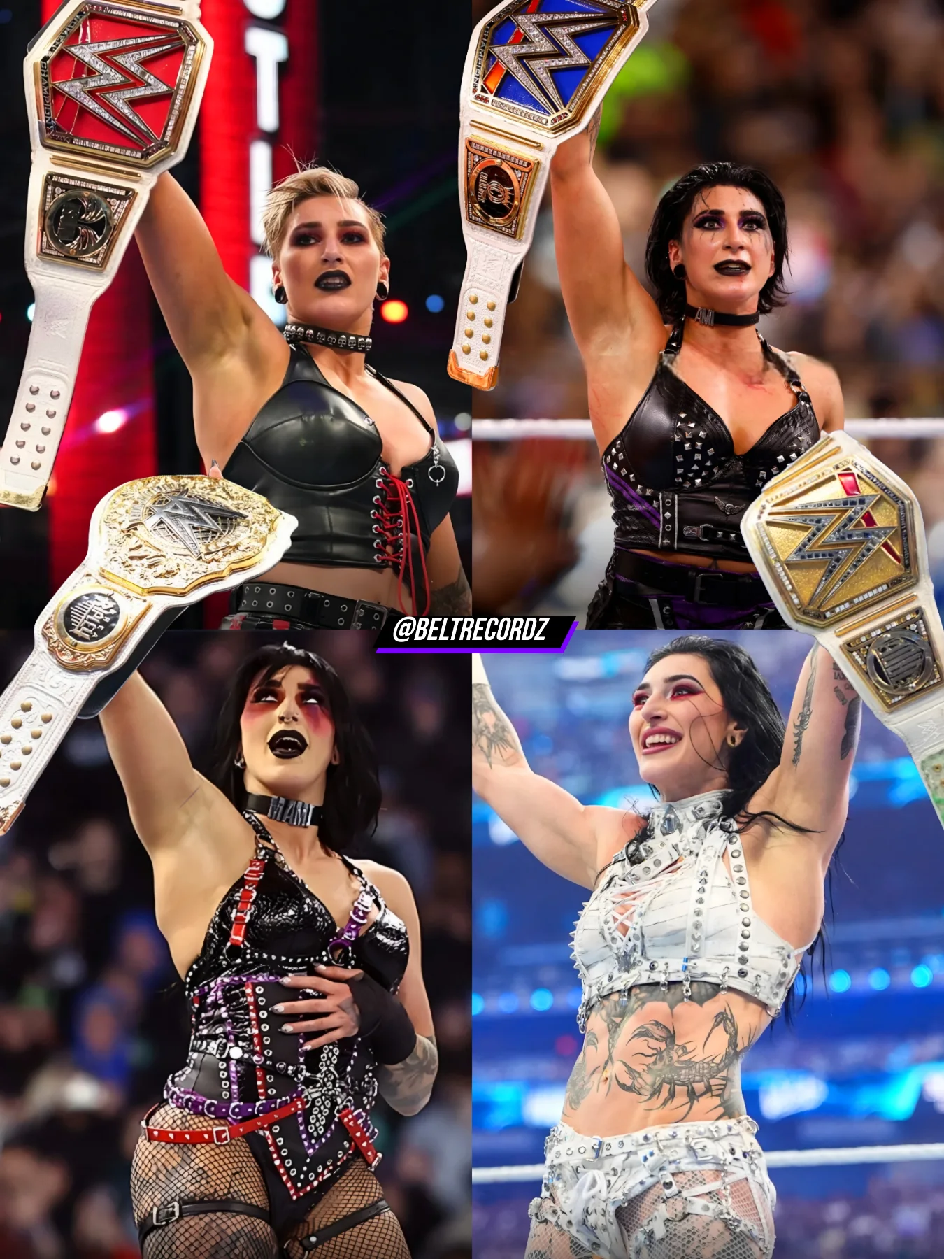 Rhea Ripley became the 1st Wrestler to Win all 4 Versions of WWE Women's Championships..

1. Raw Women's Championship (Wrestlemania 37)
2. Smackdown Women's Championship (Wrestlemania 39)

3. Women's World Championship (Raw Netflix Premier)
4. WWE Women's Championship (Wrestlemania 42)

Her Championship Record is coming next & it turned out AWESOME! :)

#wwe #rhearipley #rheabloodyripley #wwewomenschampion #beltrecordz 

@rhearipley_wwe @rhea_is_a_sweetie 

WWE edit