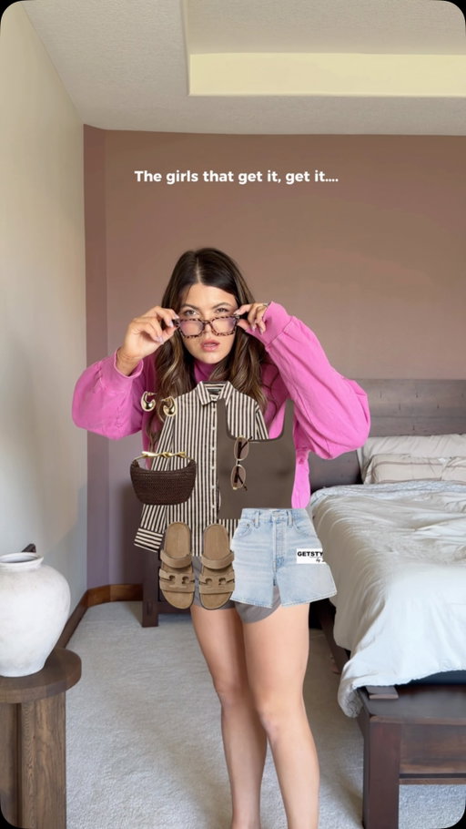 And we’ve always said that, right girls?! 

Say ‘chafe’ or ‘ootd’ for details 😂 (commissionable) 

Today’s spring Mom friendly OOTD. These are some of the best thick tummy approved denim shorts in my opinion. Pro tip!! size up one! They have the perfect amount of structure so they don’t accentuate your lower tummy! ￼

I’m wearing size 33

Size 14, size 12, midsize, postpartum, spring 2026, summer outfit, pinterest inspired