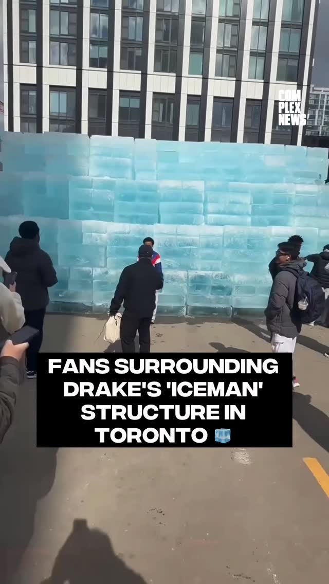 Fans are swarming Drake’s ‘ICEMAN’ structure in Toronto 🧊

The release date for the album is hidden inside the structure. The world will know when it melts 👀