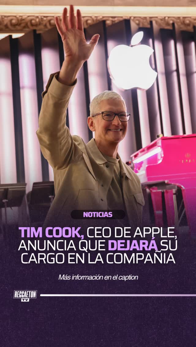 Apple anunció que su CEO, Tim Cook, dejará el cargo el próximo 1 de septiembre.

Será reemplazado por John Ternus, actual vicepresidente senior de ingeniería de hardware, mientras Cook continuará en la compañía como presidente del directorio.

En un comunicado, Cook expresó: “Ha sido el mayor privilegio de mi vida ser CEO de Apple y haber tenido la confianza de liderar una compañía tan extraordinaria. John Ternus tiene la mente de un ingeniero, el alma de un innovador y el carácter para liderar con integridad. Es la persona indicada para guiar a Apple hacia el futuro, y tengo total confianza en sus capacidades”.