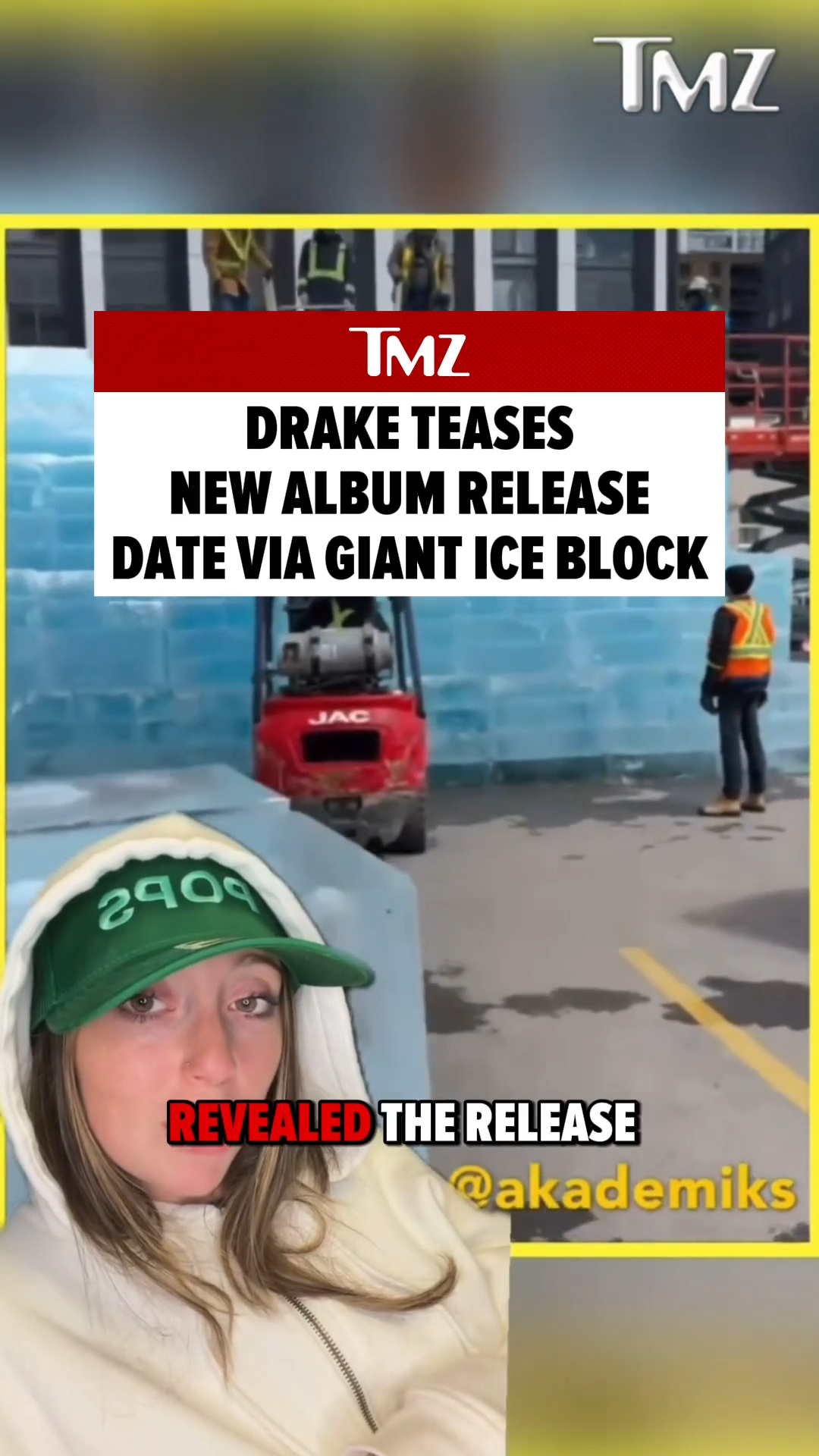 👀🧊 Drake is teasing his new album release date hidden in a massive block of ice, with Akademiks also posting BTS clips of the icy setup

📸: X/@akademiks & IG/@champagnepapi