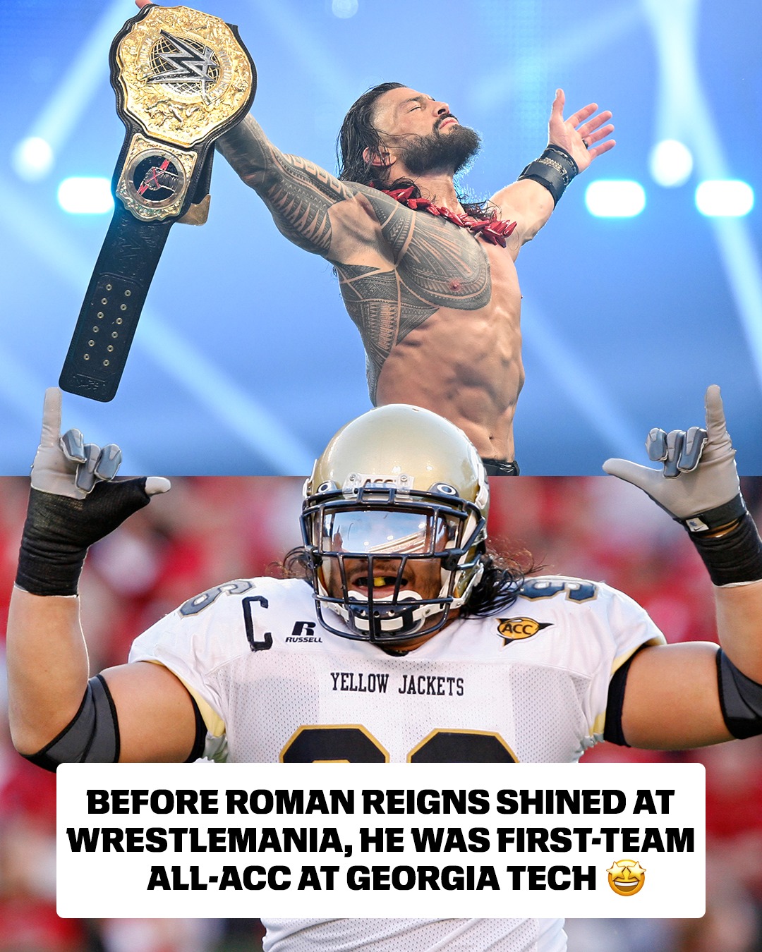 Roman Reigns: A superstar in the ring and on the field ☝️