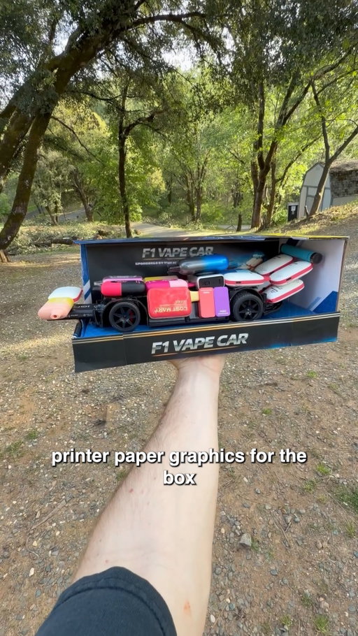 This weekend I made the first ever F1 RC car built out of vapes. But this isn't the first ever F1 car with nicotine brands all over it…

#FNicotine #FNicotinePartner #Brainjack #SnapTheTrap
https://www.f-nicotine.biz