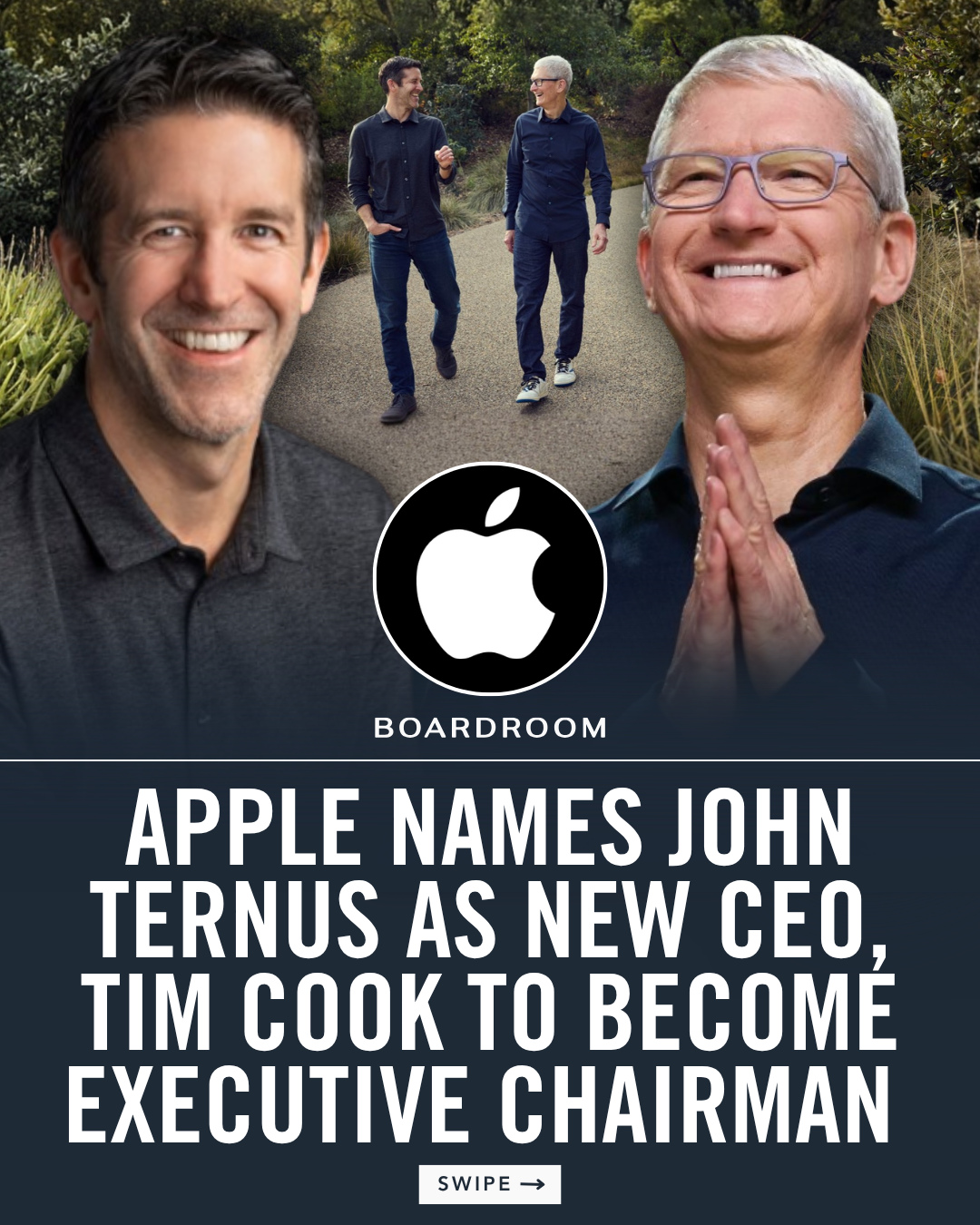 BREAKING: Tim Cook is stepping down as Apple CEO later this year, ending one of the most successful executive runs in corporate history.⁠
⁠
Steve Jobs brought Cook to Apple in 1998, and 13 years later handed him the keys to the company. Since taking over in 2011, Cook has overseen Apple’s rise from a $348 billion company to one worth more than $4 trillion today.⁠
⁠
During his tenure, Apple became the first company ever to hit a $3 trillion valuation, grew to more than 150,000 employees worldwide, and now generates roughly $416 billion in annual revenue. Cook will transition to executive chairman, with John Ternus taking over as CEO on Sept. 1.⁠
⁠
“It has been the greatest privilege of my life to be the CEO of Apple and to have been trusted to lead such an extraordinary company," Cook said.