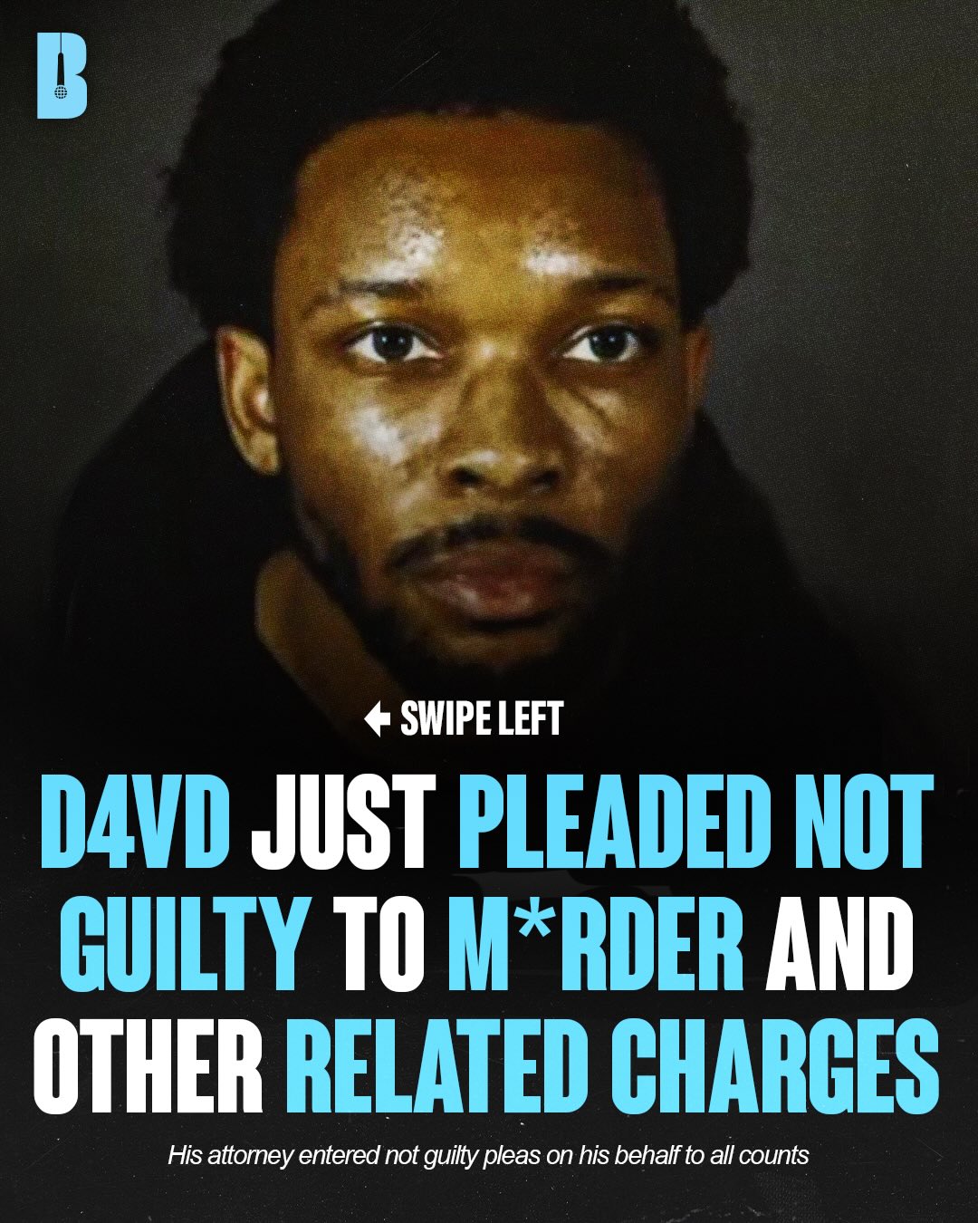D4vd just pleaded not guilty to all charges in connection with the death of 14 year old Celeste Rivas Hernandez

His attorney entered the not guilty plea on his behalf at a court appearance in downtown Los Angeles today. He is charged with first degree m*rder with special circumstances including lying in wait, m*rder for financial gain, m*rdering to prevent testimony, continuous s*xual abuse of a child under 14 and mutilating human remains

His next court date is set for 10 days from now.
